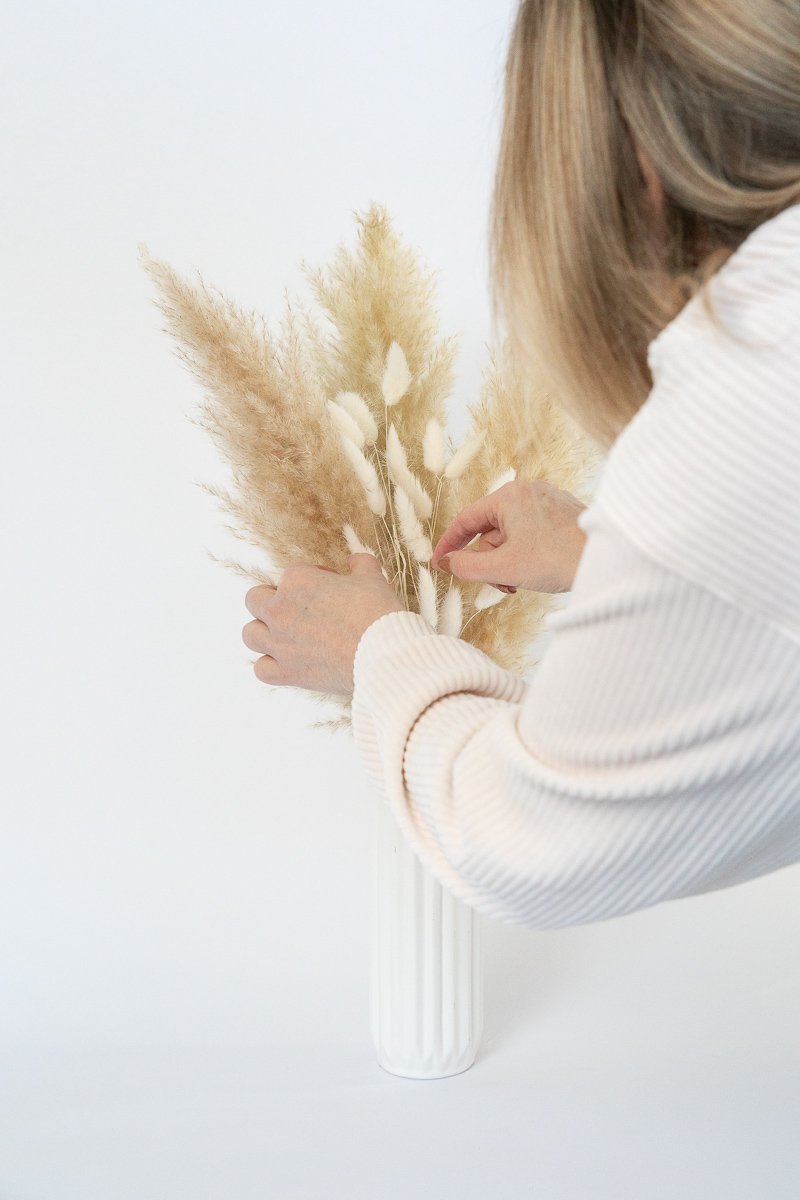 Norfolk Pampas creating a new pampas and dried flower bouquet