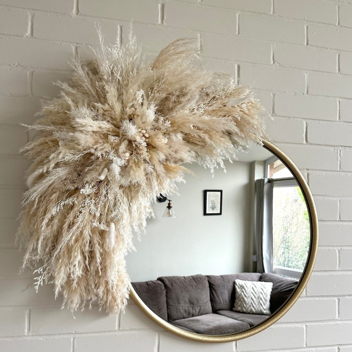 XL Pampas Wall Mirror Arrangements - Norfolk Pampas