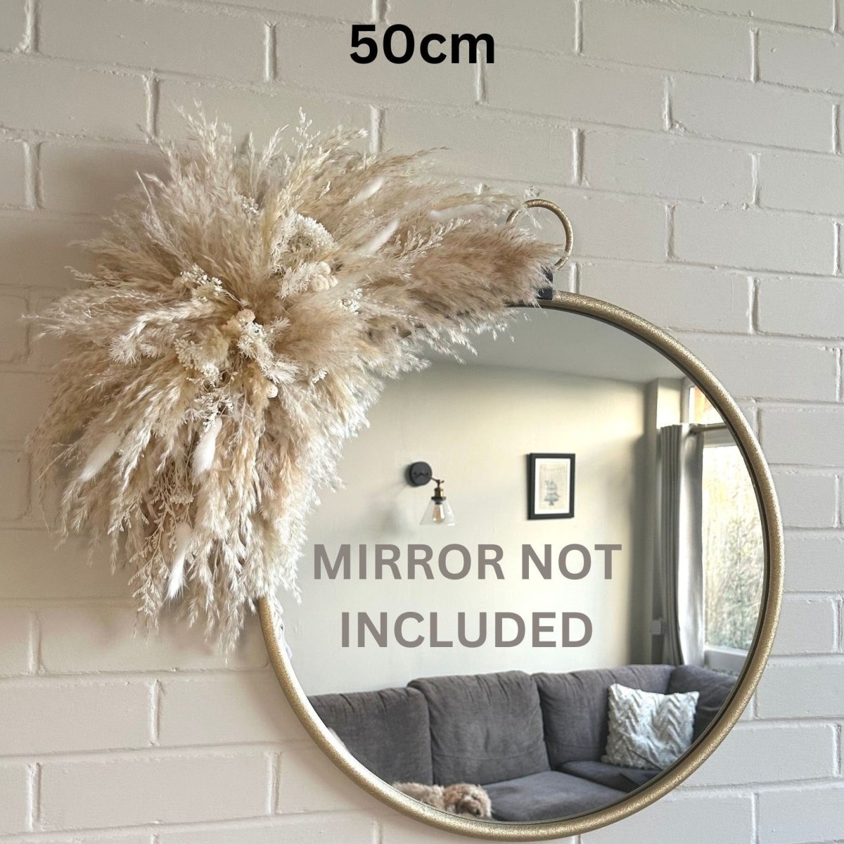 XL Pampas Wall Mirror Arrangements - Norfolk Pampas