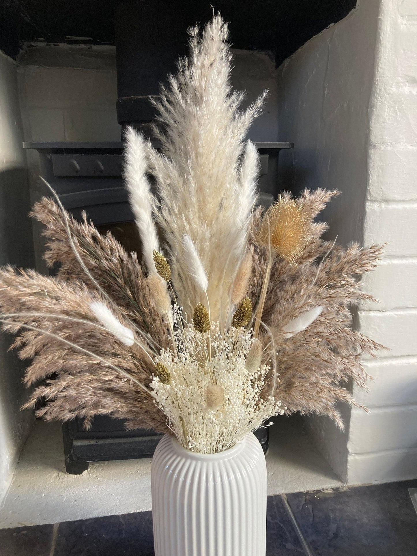 Gold Large Natural Pampas Bouquet 70cm - Special Edition! - Norfolk Pampas