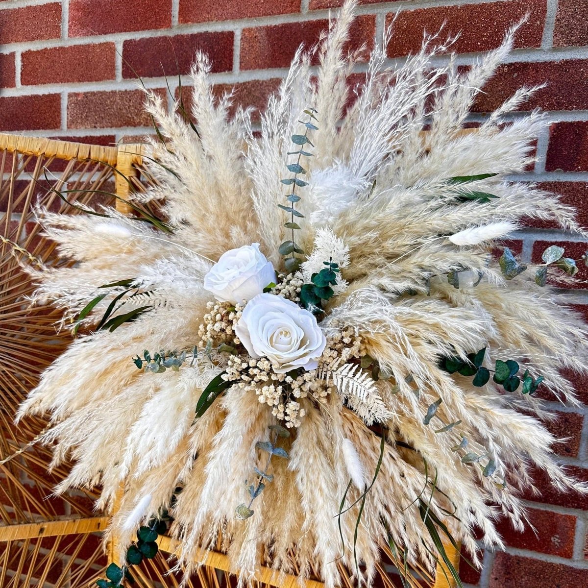 Large Pampas Cloud with Eucalyptus - 80cm - Norfolk Pampas