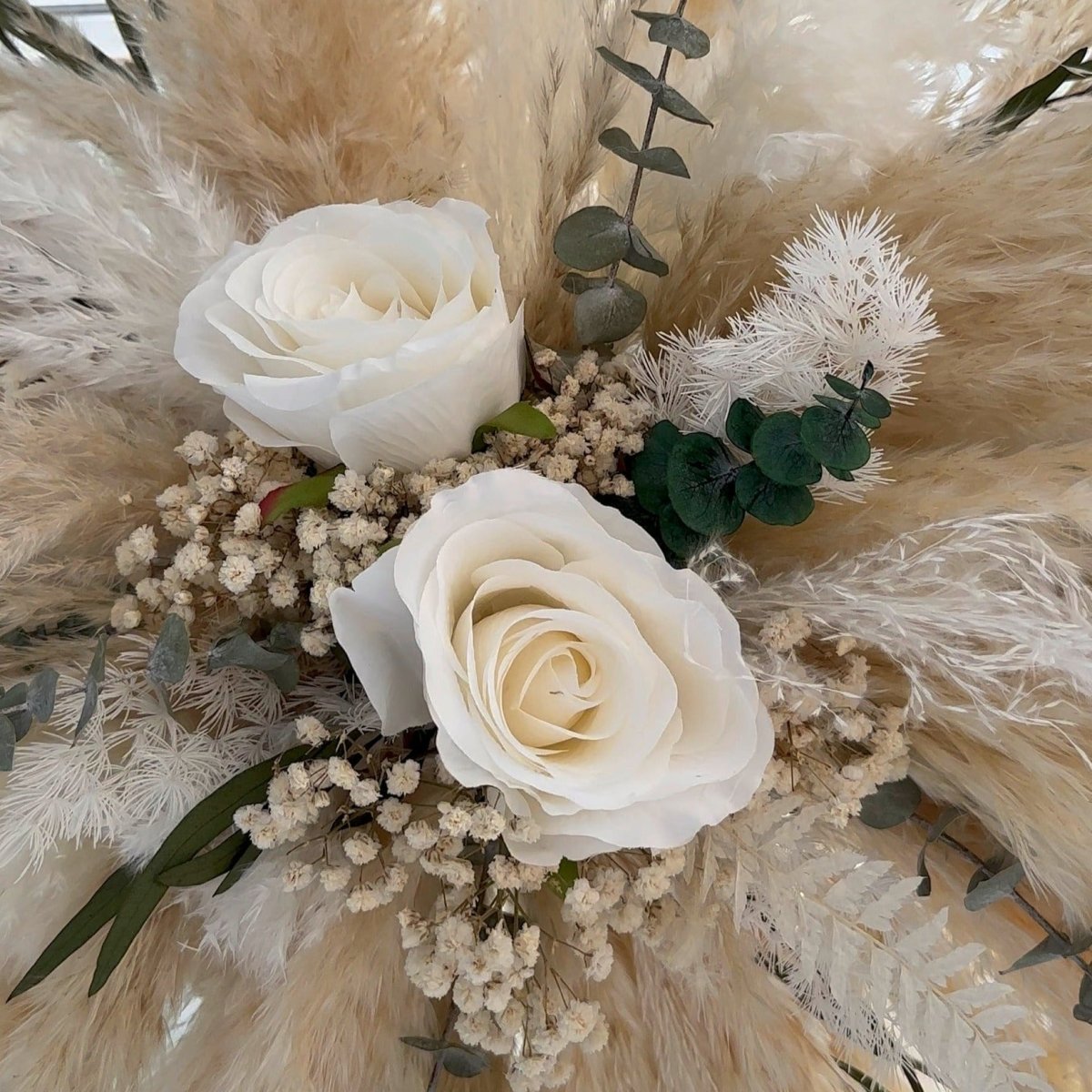 Large Pampas Cloud with Eucalyptus - 80cm - Norfolk Pampas