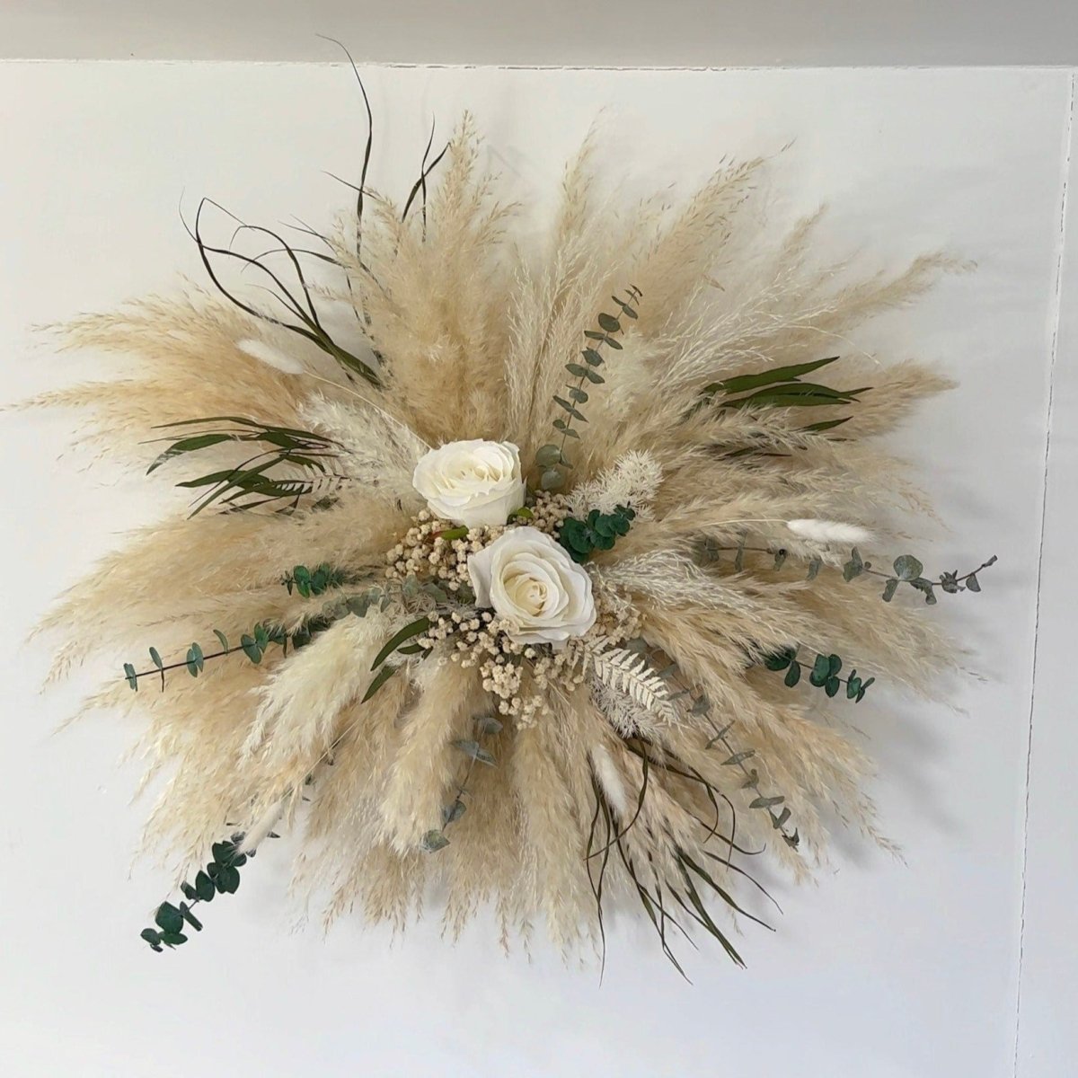 Large Pampas Cloud with Eucalyptus - 80cm - Norfolk Pampas