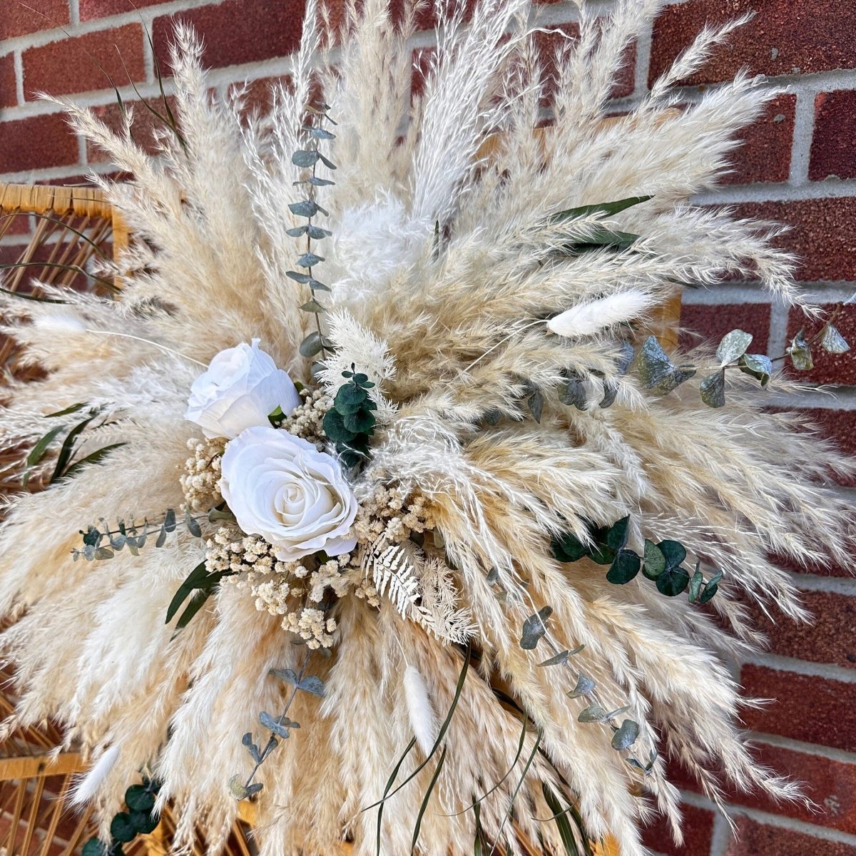 Large Pampas Cloud with Eucalyptus - 80cm - Norfolk Pampas