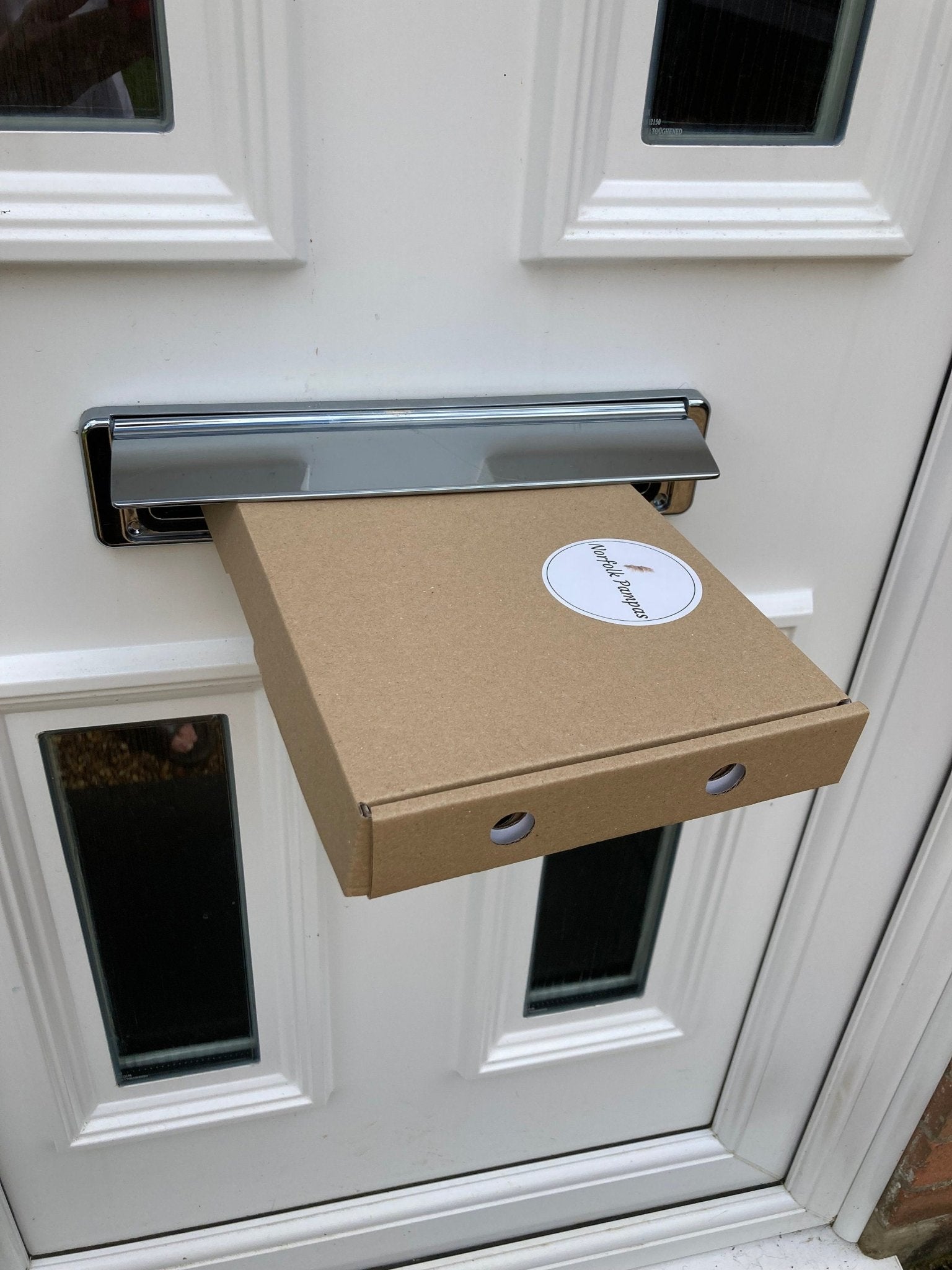 Letterbox Pink and White Dried Flowers and Pampas Grass 45cm - Norfolk Pampas