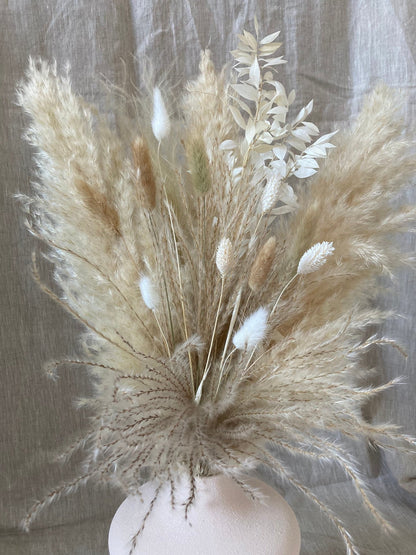 'Nudes' Neutrals and whites Bouquet - 70cm - Norfolk Pampas