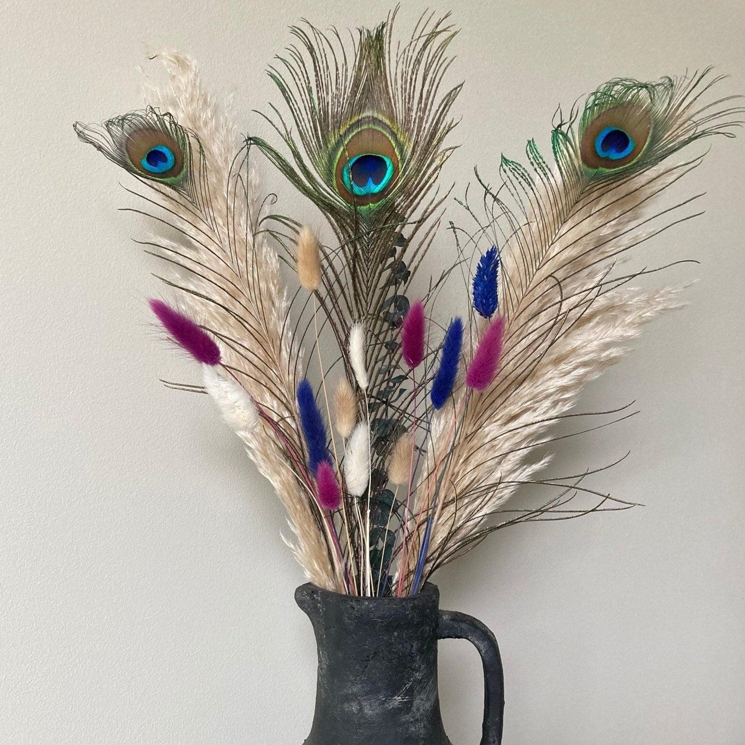 Pampas and Peacock Bouquets – Norfolk Pampas