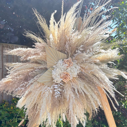 Pampas Cloud with Preserved Roses - Norfolk Pampas